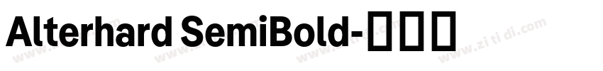 Alterhard SemiBold字体转换